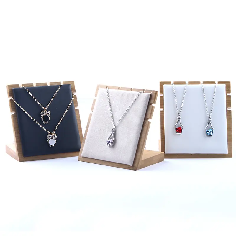 Natural Bamboo & Wood Jewelry Display Rack Set - Image 3