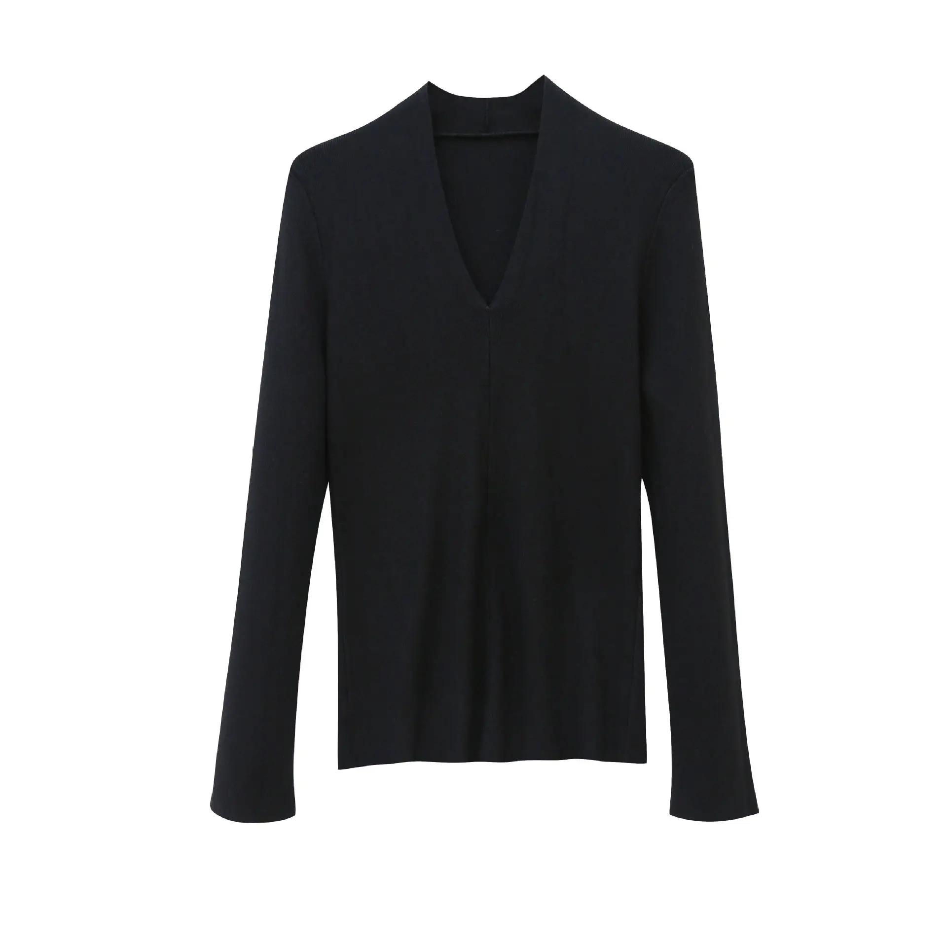 Women's Slim Fit V-Neck Sweater Red Winter Top - Image 10
