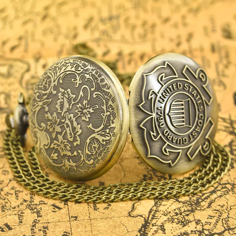 Antique Anchor Pocket Watch with Chain Strap — feature 9