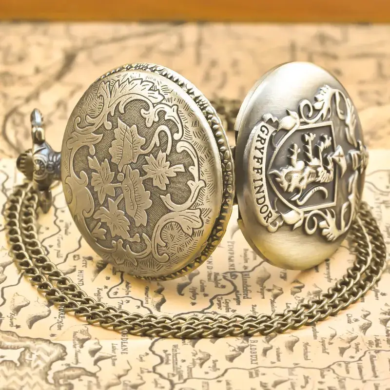 Harry Potter GRYFFINDOR Lion Logo Pocket Watch