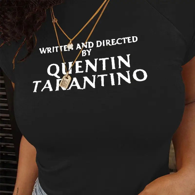 Women's White Letter Print T-Shirt 2018 Spring Summer
