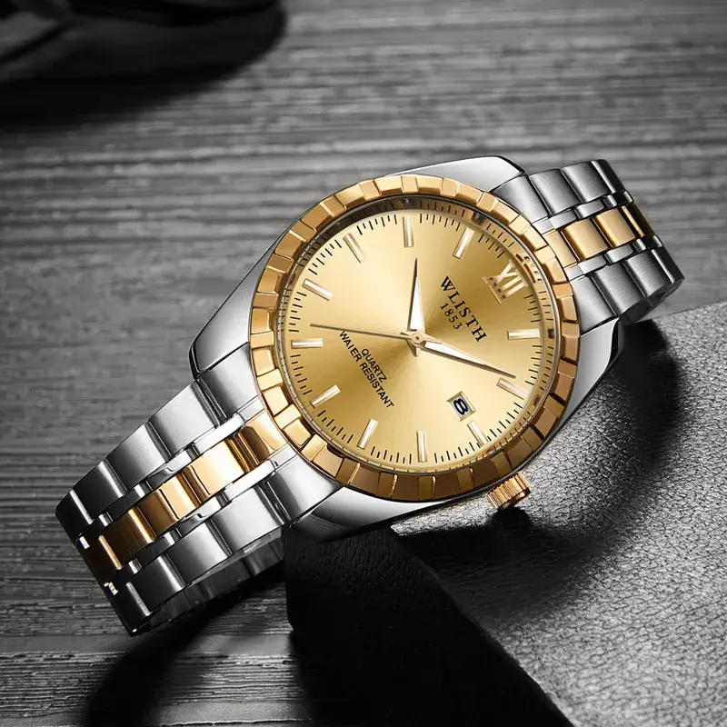 Men's Titanium Watch with Gold & Silver Band - Image 14