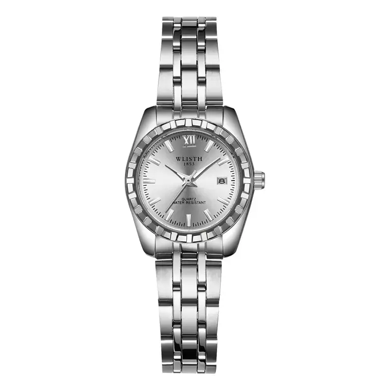 Women's white face and silver belt 12#