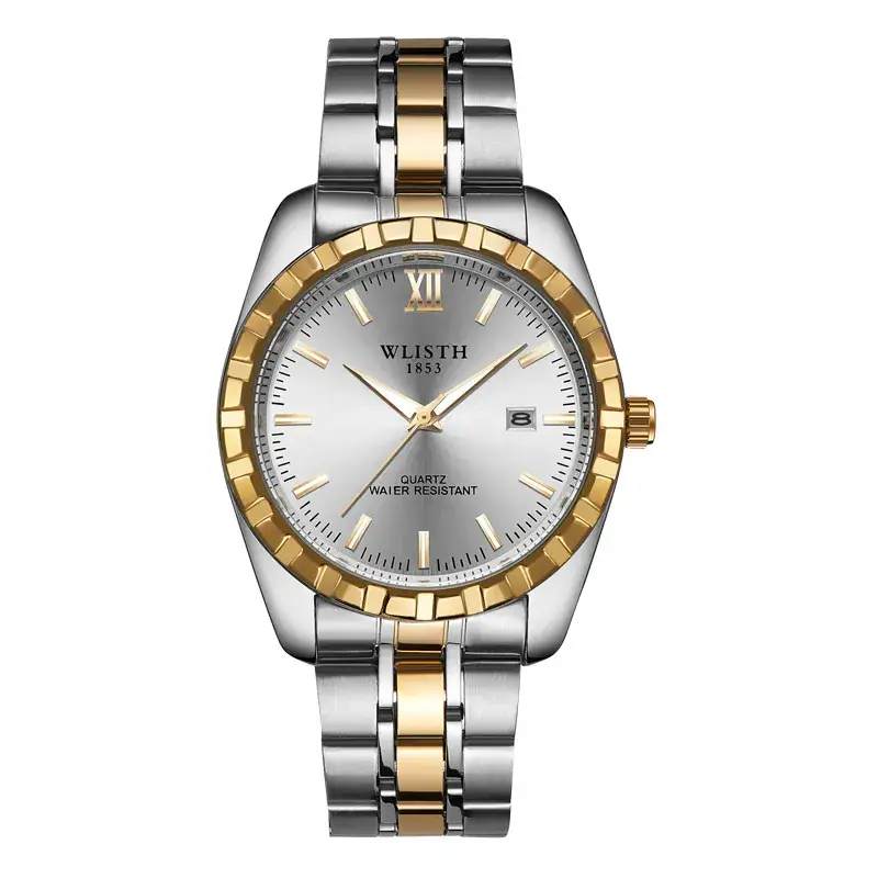 Men's Titanium Watch with Gold & Silver Band - Image 6