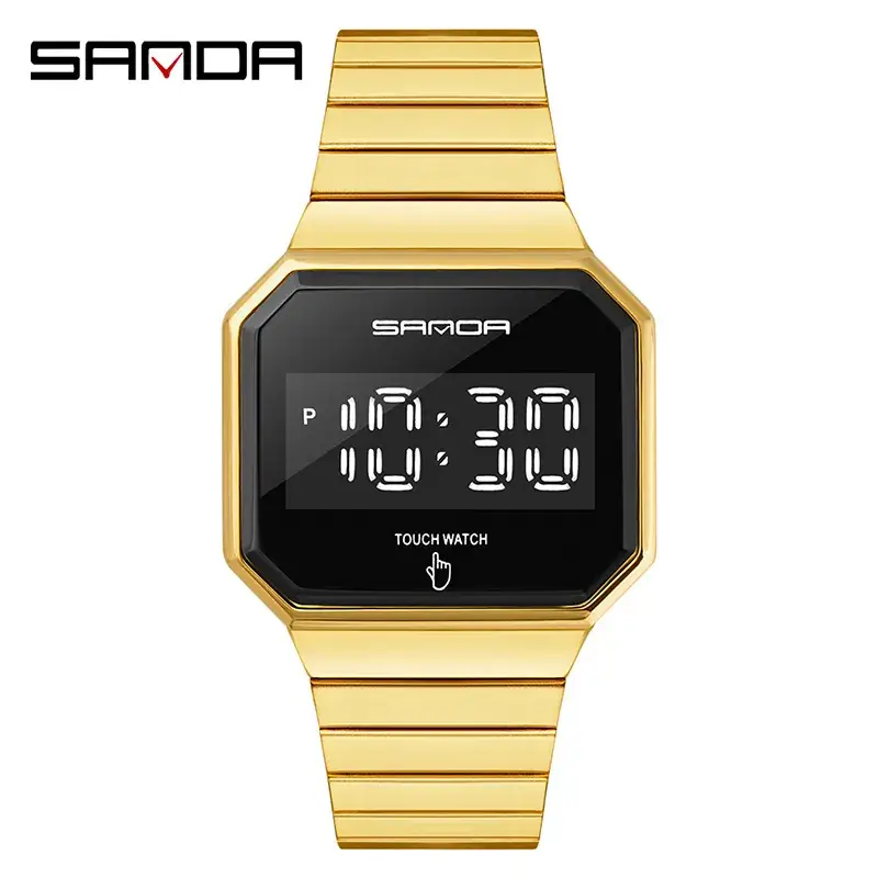 Sanda Multifunctional Watch with Digital Display & Stainless Steel Band - Image 3