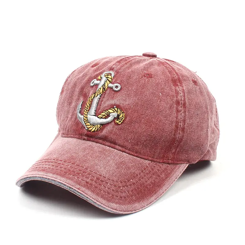 Women Gray Embroidered Anchor Cap Casual Wear