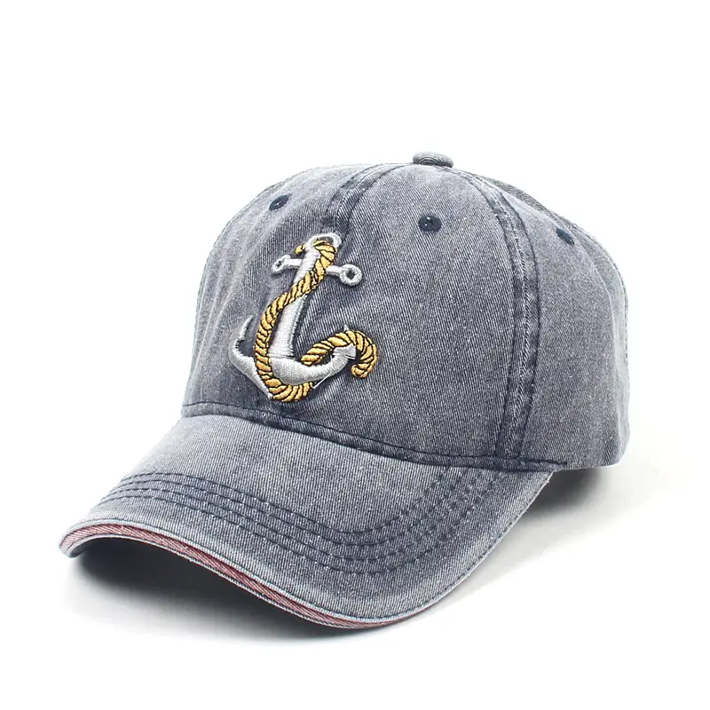 Women Gray Embroidered Anchor Cap Casual Wear - Image 6