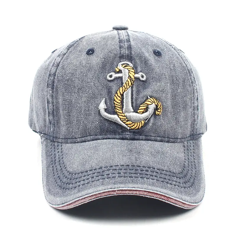 Women Gray Embroidered Anchor Cap Casual Wear - Image 7