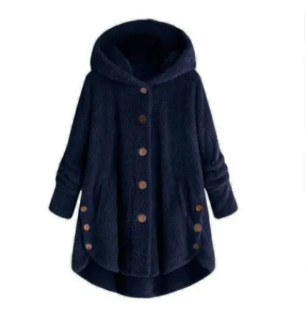 Women Leopard Print Hooded Jacket Winter Coat - Image 7