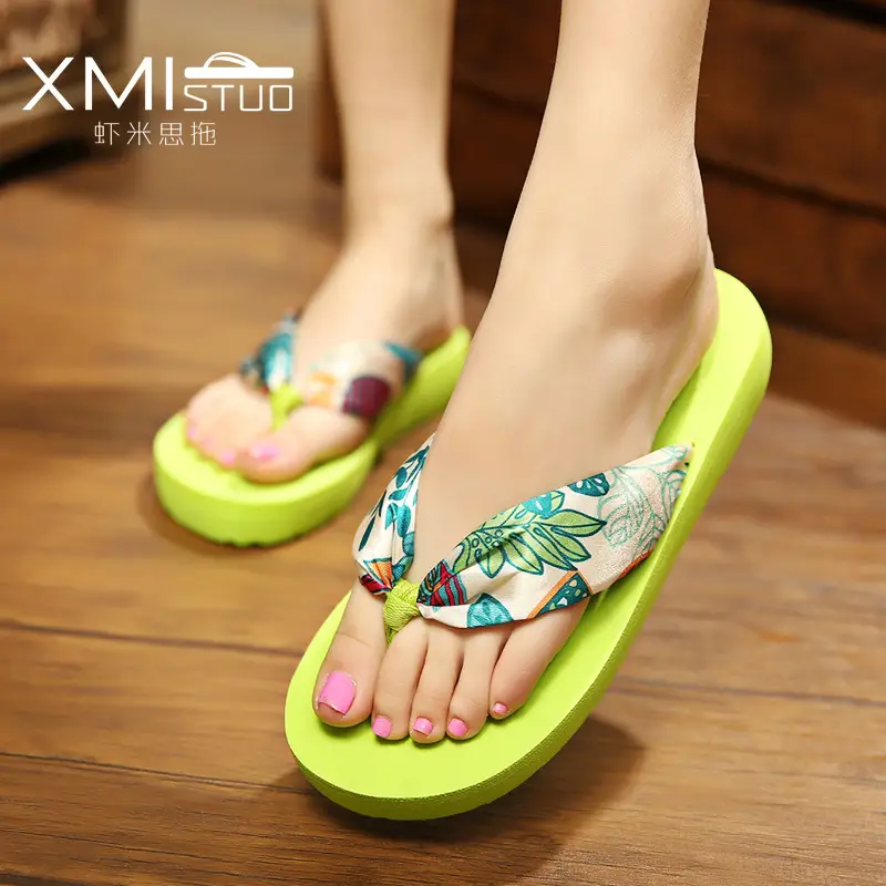 Women's Bohemian Flip Flops Mid-heel Non-Slip Sandals