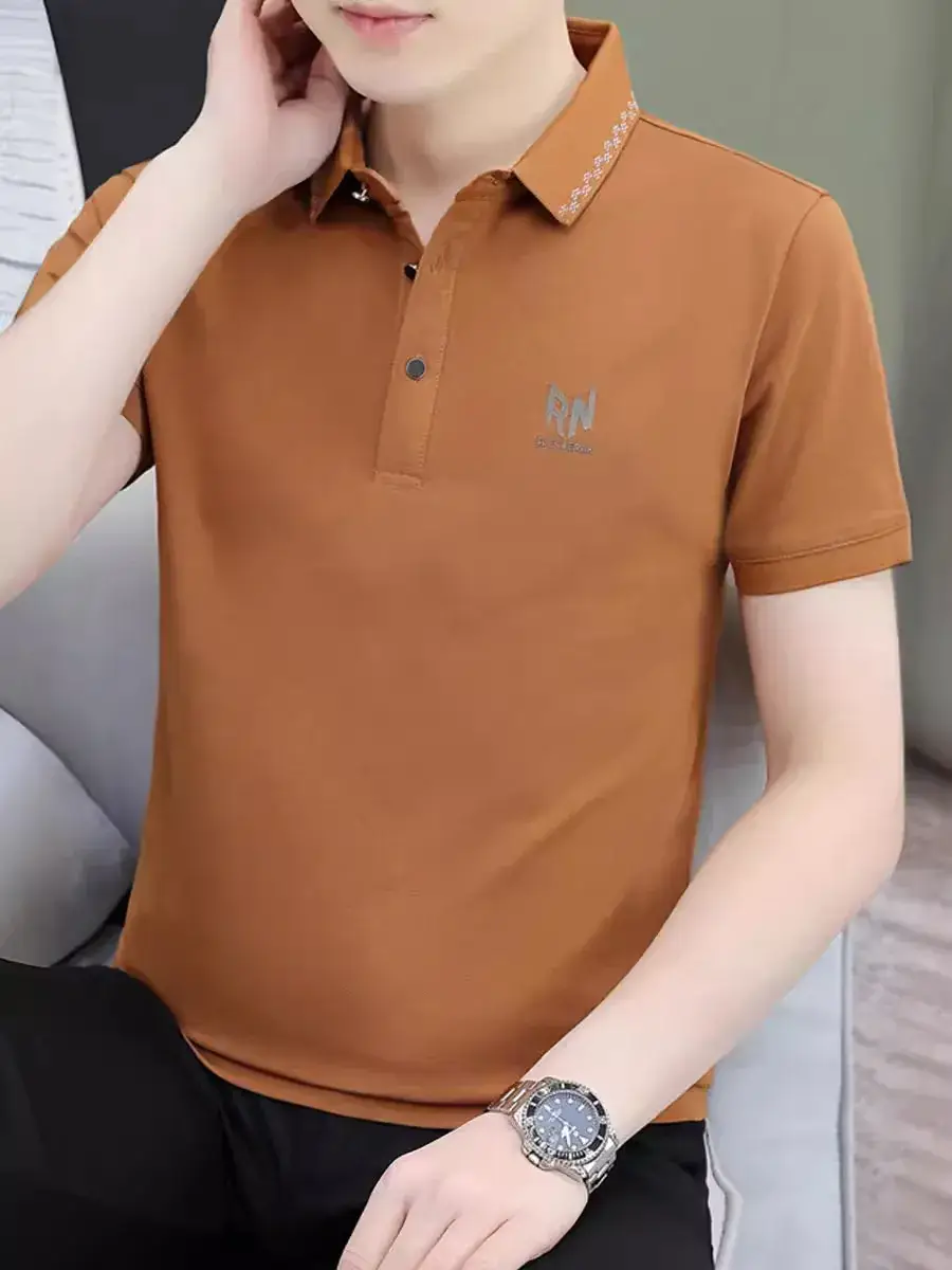 Men's 2024 Black Polo T-Shirt with Logo - Image 39