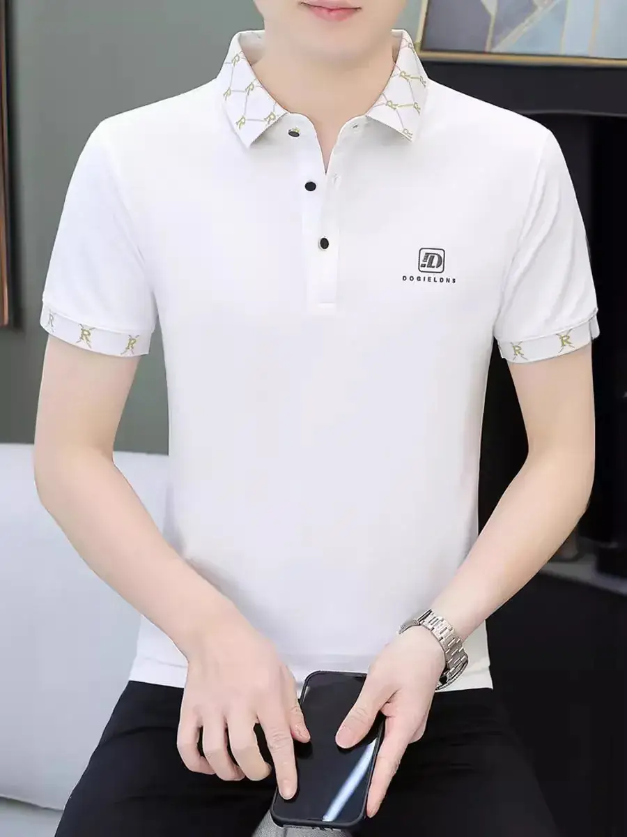 Men's 2024 Black Polo T-Shirt with Logo - Image 40
