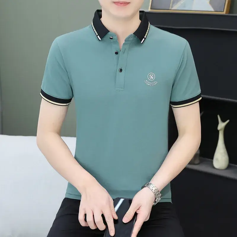 Men's 2024 Black Polo T-Shirt with Logo - Image 20