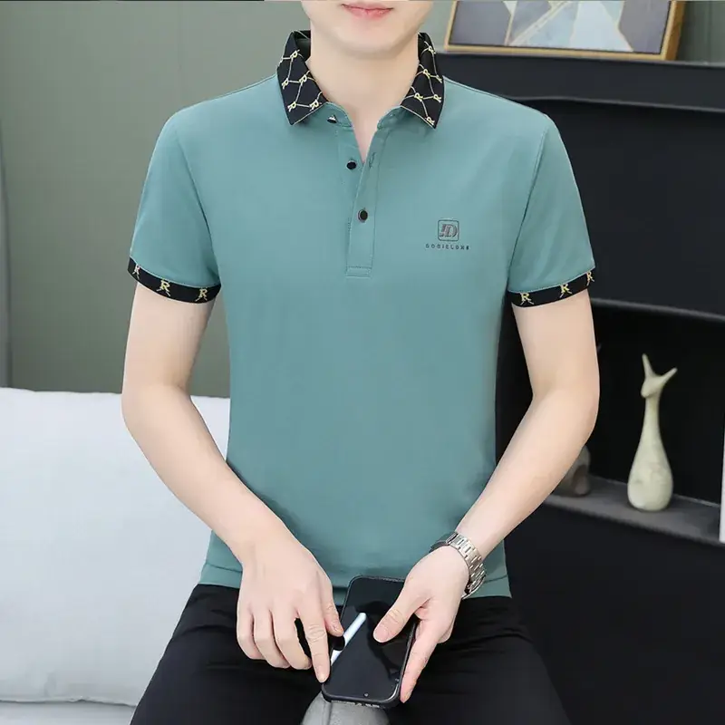 Men's 2024 Black Polo T-Shirt with Logo - Image 29