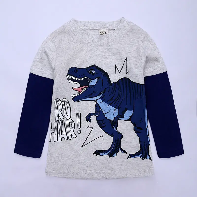 Dinosaur Long Sleeve T-Shirt for Boys Autumn Cotton