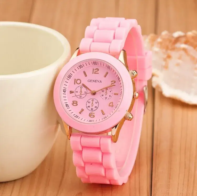 Pink Silicone Kids Watch with Quartz Movement - Image 11