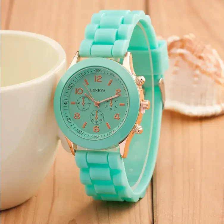 Pink Silicone Kids Watch with Quartz Movement - Image 13