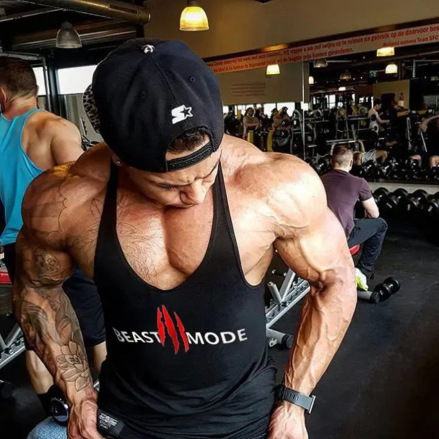 Beast Mode I-Shaped Vest for Men Gray - Image 2