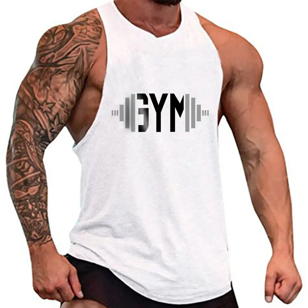 Men's Gray Gym Vest I-Shape Summer Wear - Image 11