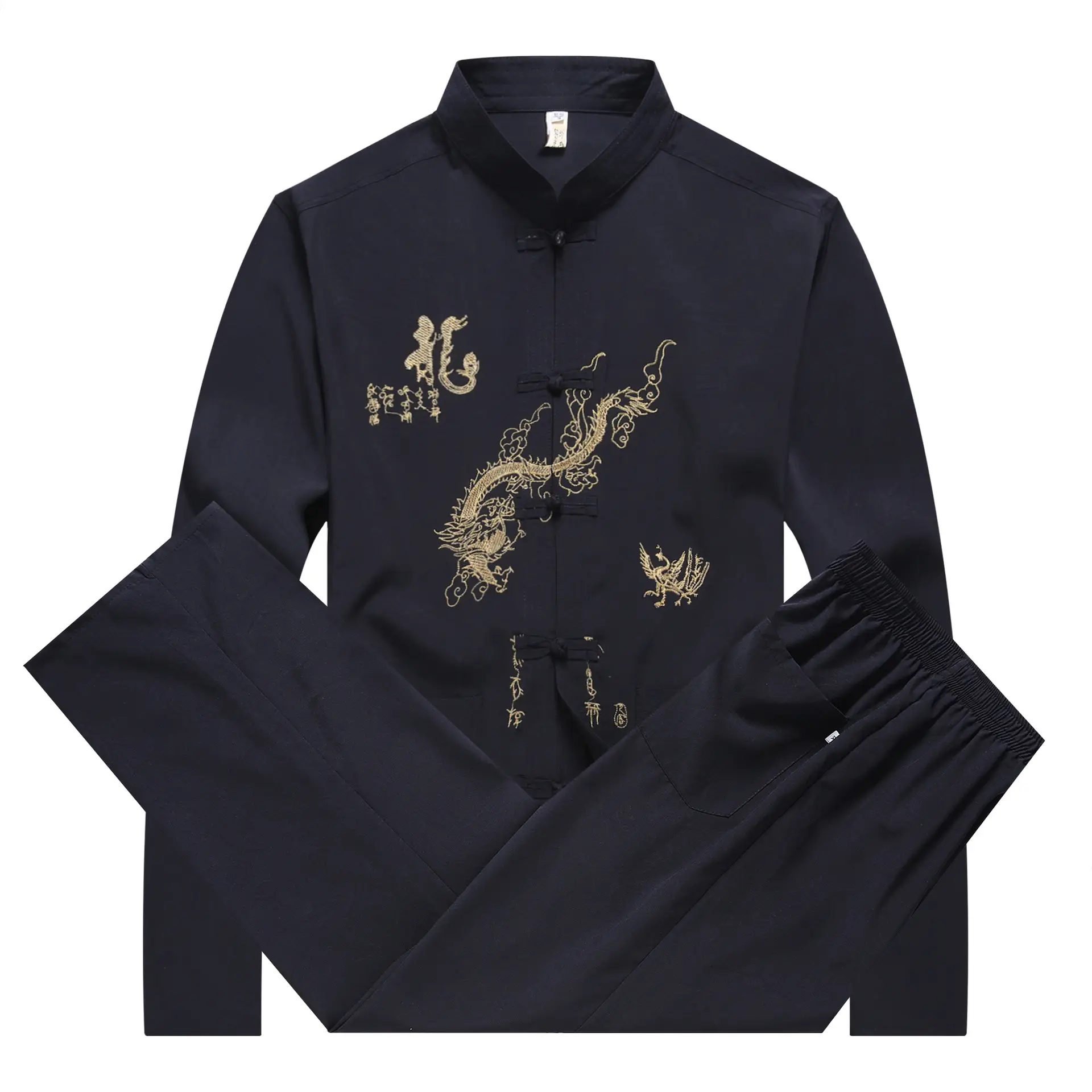 Red Chinese Style Long Sleeve Tang Suit for Men