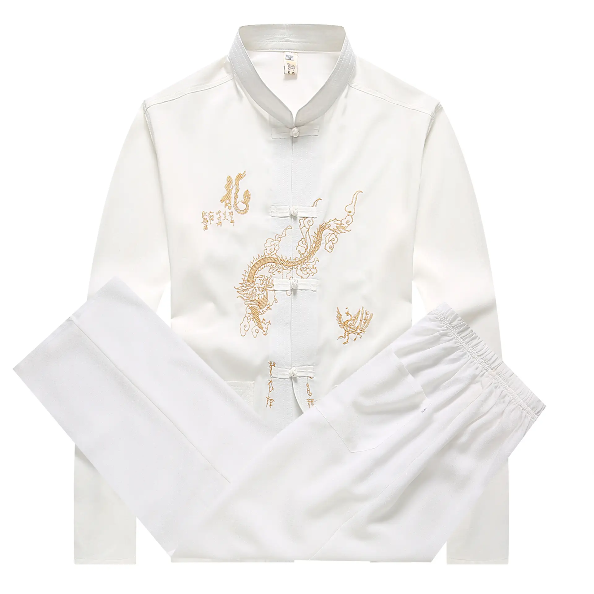 Red Chinese Style Long Sleeve Tang Suit for Men