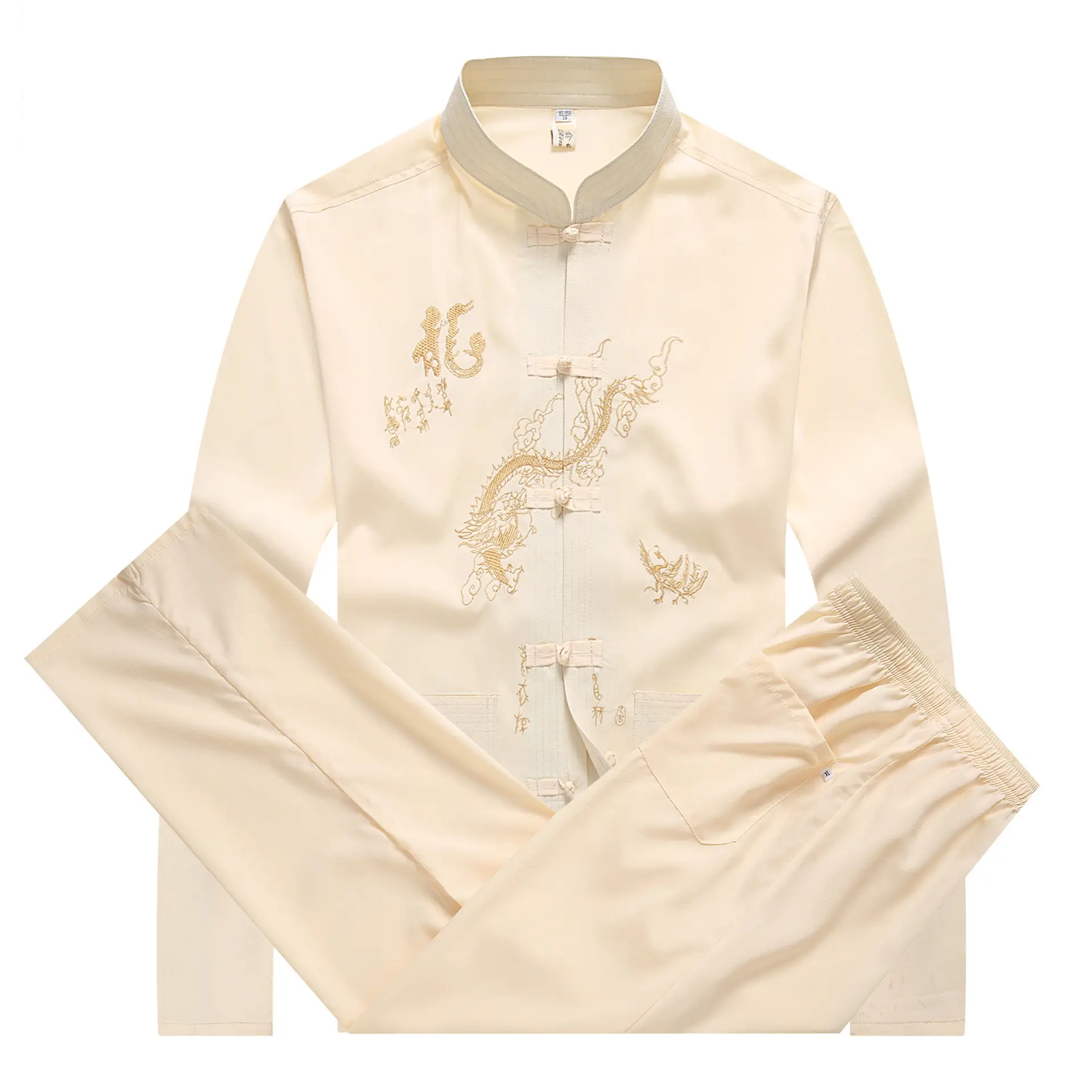 Red Chinese Style Long Sleeve Tang Suit for Men