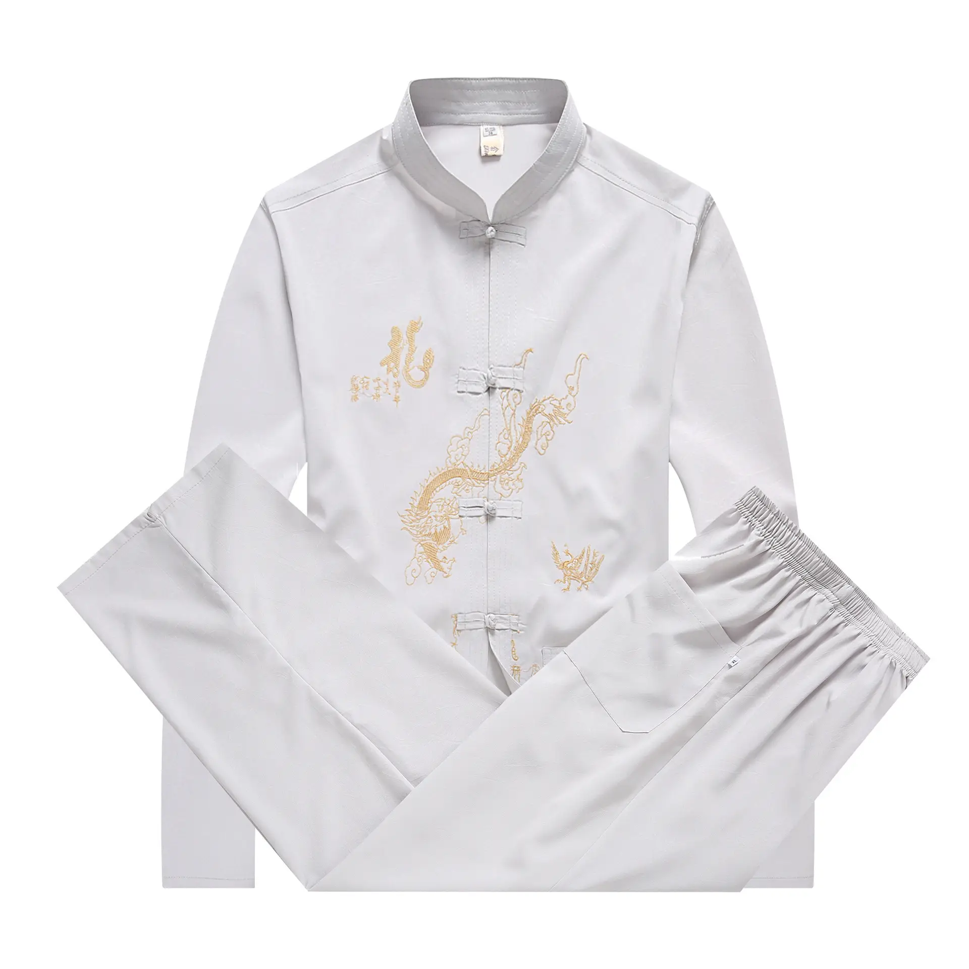 Red Chinese Style Long Sleeve Tang Suit for Men