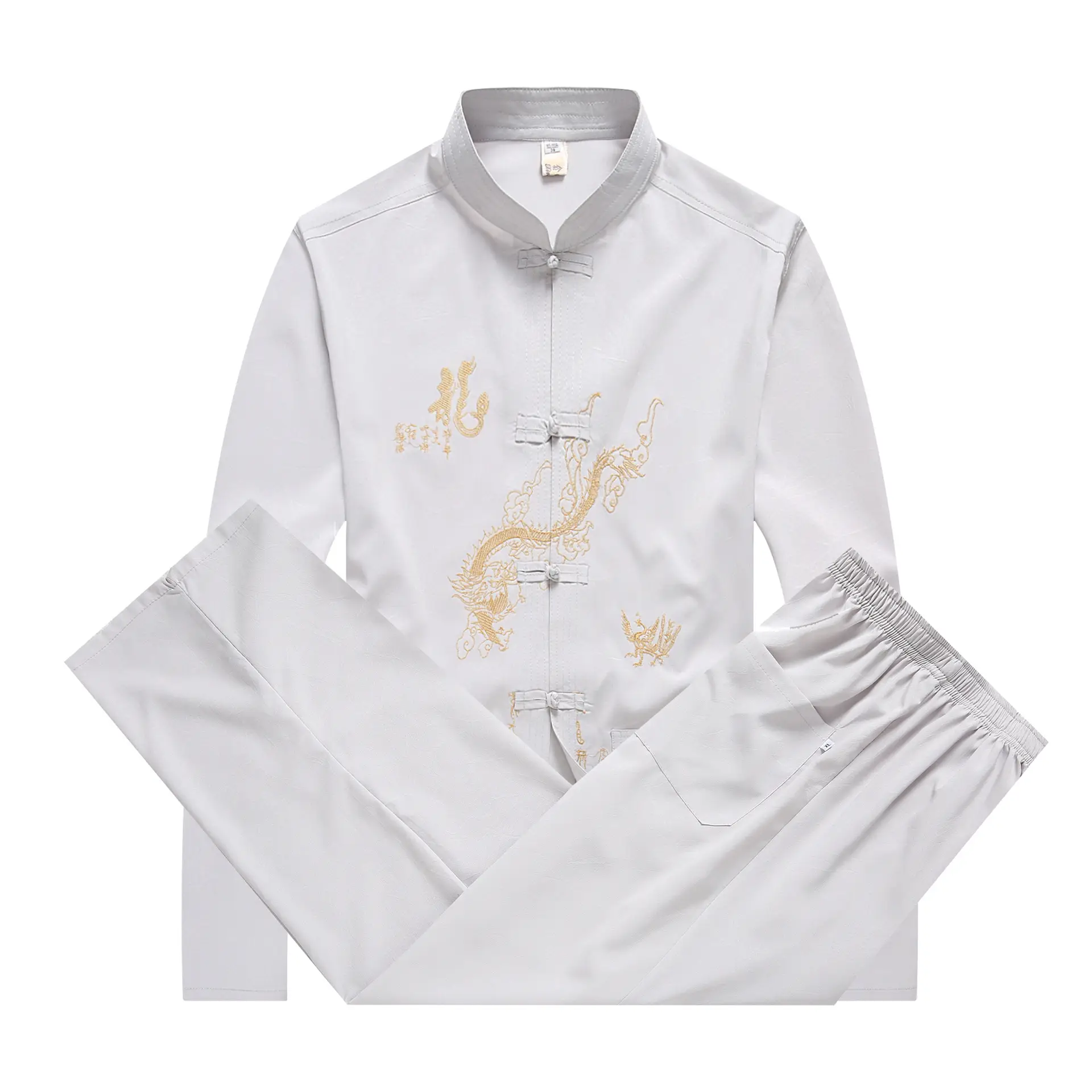 Red Chinese Style Long Sleeve Tang Suit for Men