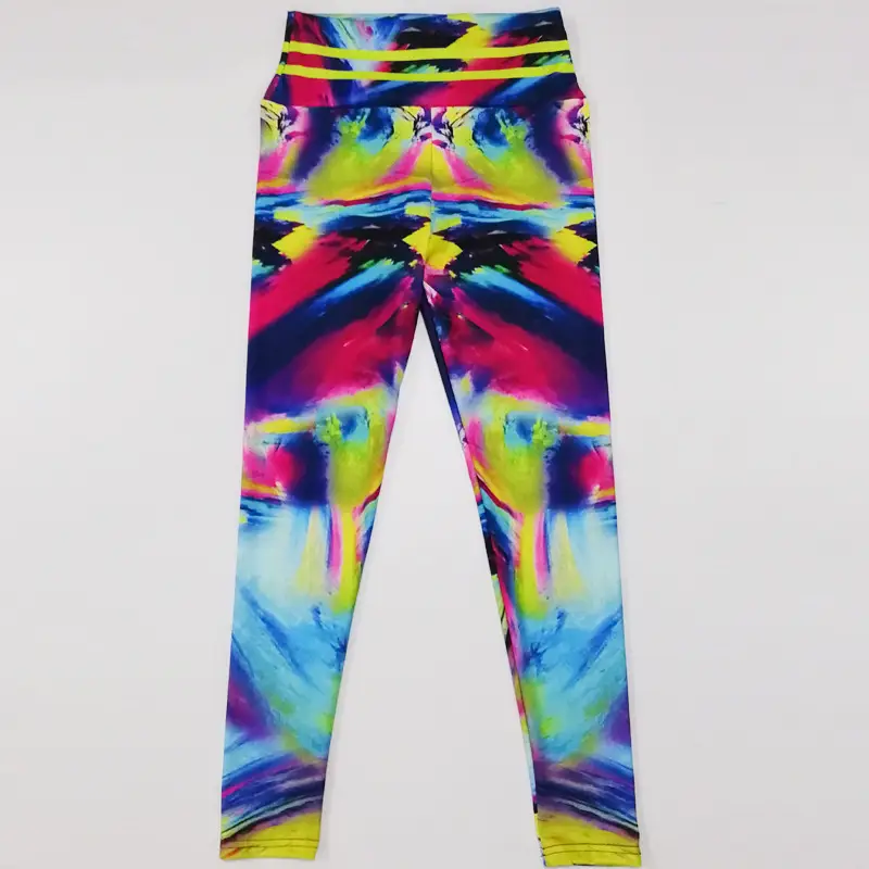 Rainbow Abstract Slim Waist Sports Yoga Pants - Image 4