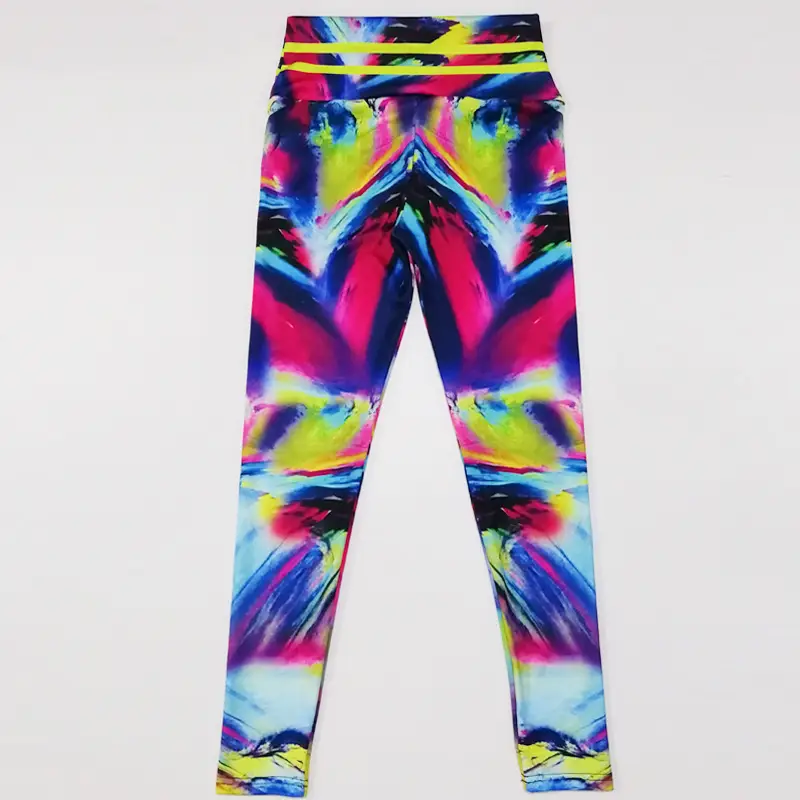 Rainbow Abstract Slim Waist Sports Yoga Pants - Image 5
