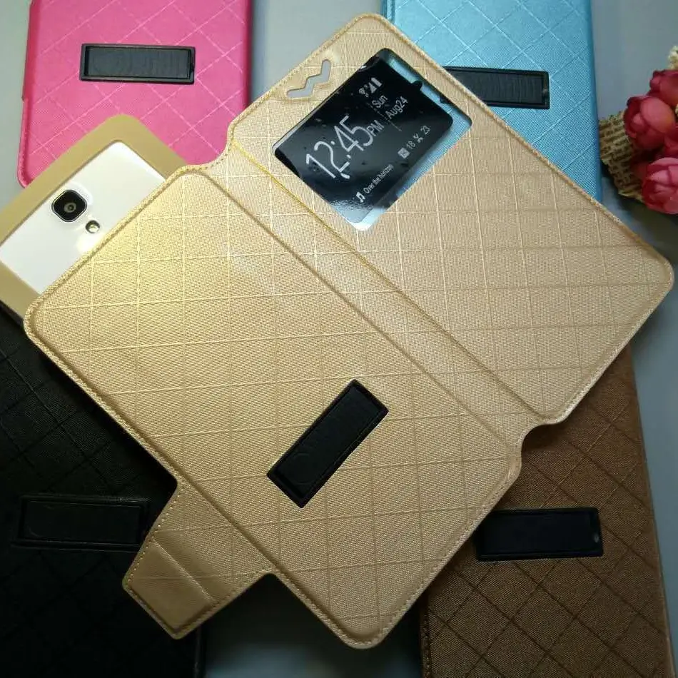 Universal Leather Phone Case Gold Diamond Magnetic 6.5-7.0" Apple - Image 10