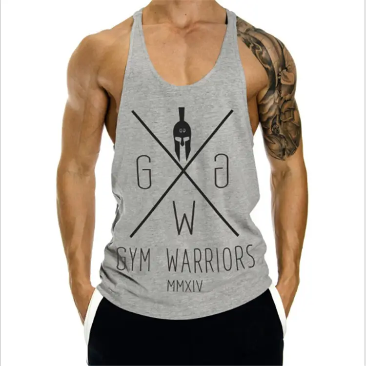 Men's Black Crossed Logo Gym Vest I-Shaped Workout - Image 9