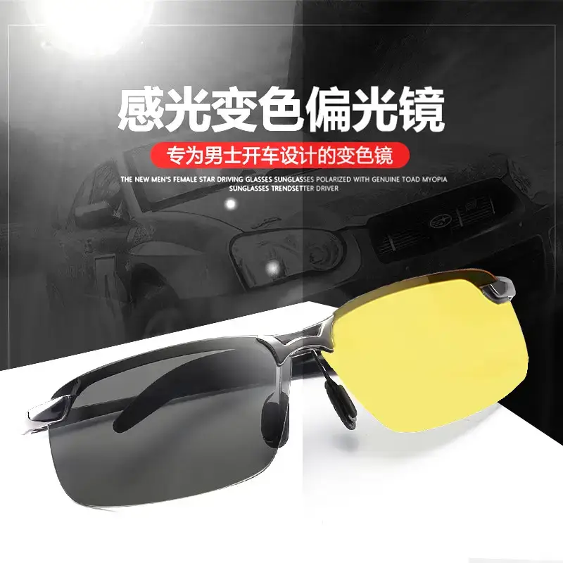 Men Polarized Sunglasses Black Day Night Use