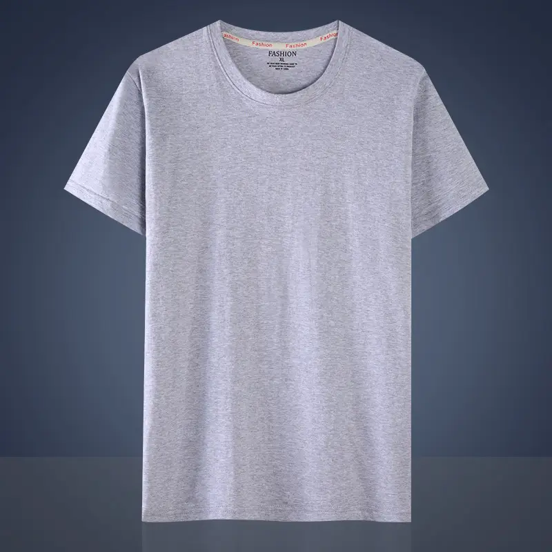 Men 26 Cotton Solid Black T-Shirt Tide Brand - Image 2