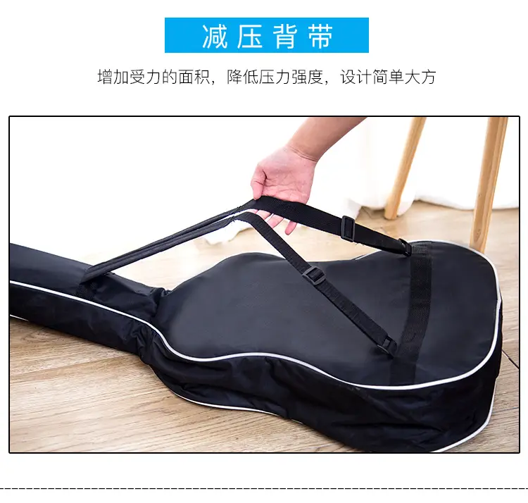 Black Guitar Backpack 38x41 Waterproof Stylish — feature 12