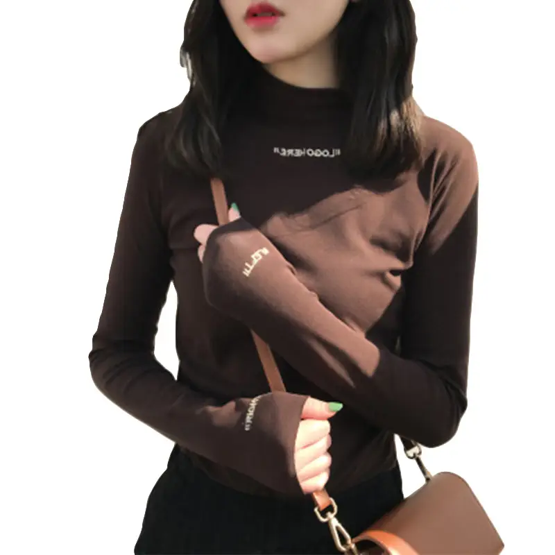 2025 Fleece Long Sleeve Top for Women with Letter Embroidery - Image 41