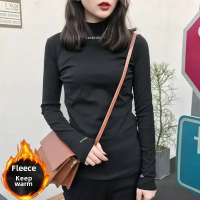 2025 Fleece Long Sleeve Top for Women with Letter Embroidery - Image 19