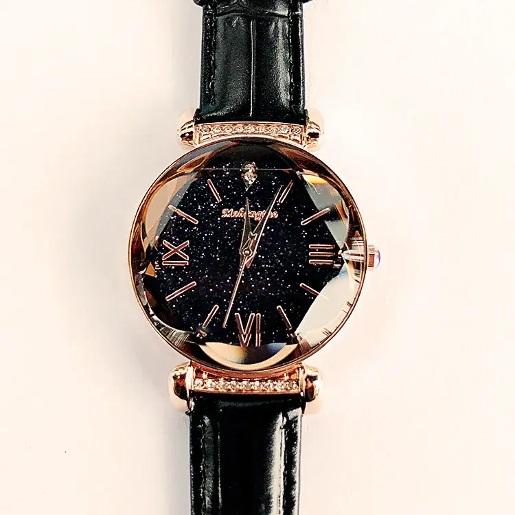 Star Watch for Women Quartz Leather Band White - Image 16