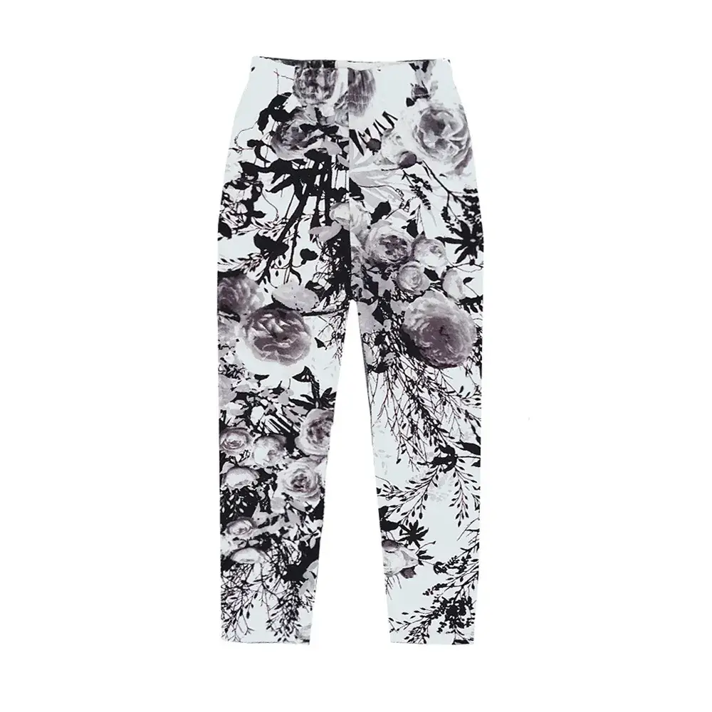 Baby Floral & Leopard Print Slim Pants Set - Image 3