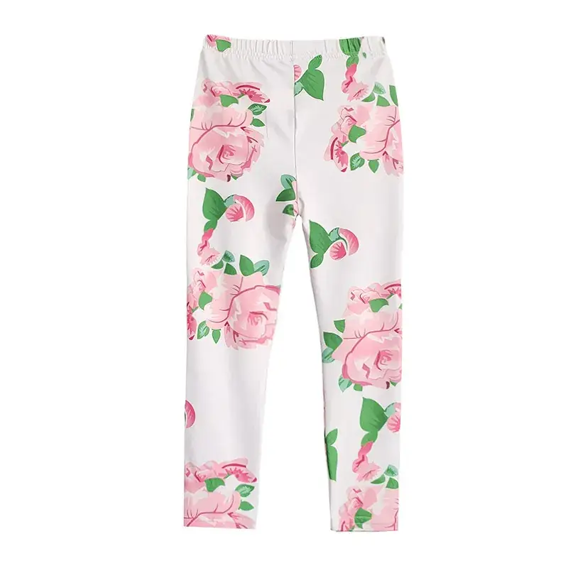 Baby Floral & Leopard Print Slim Pants Set - Image 7