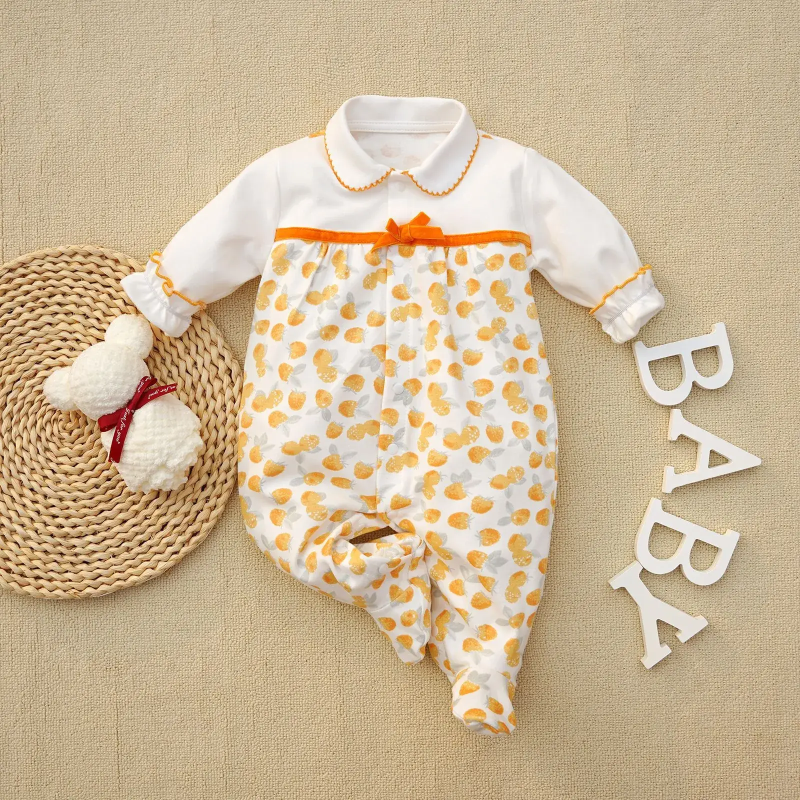 Orange wild strawberry feet