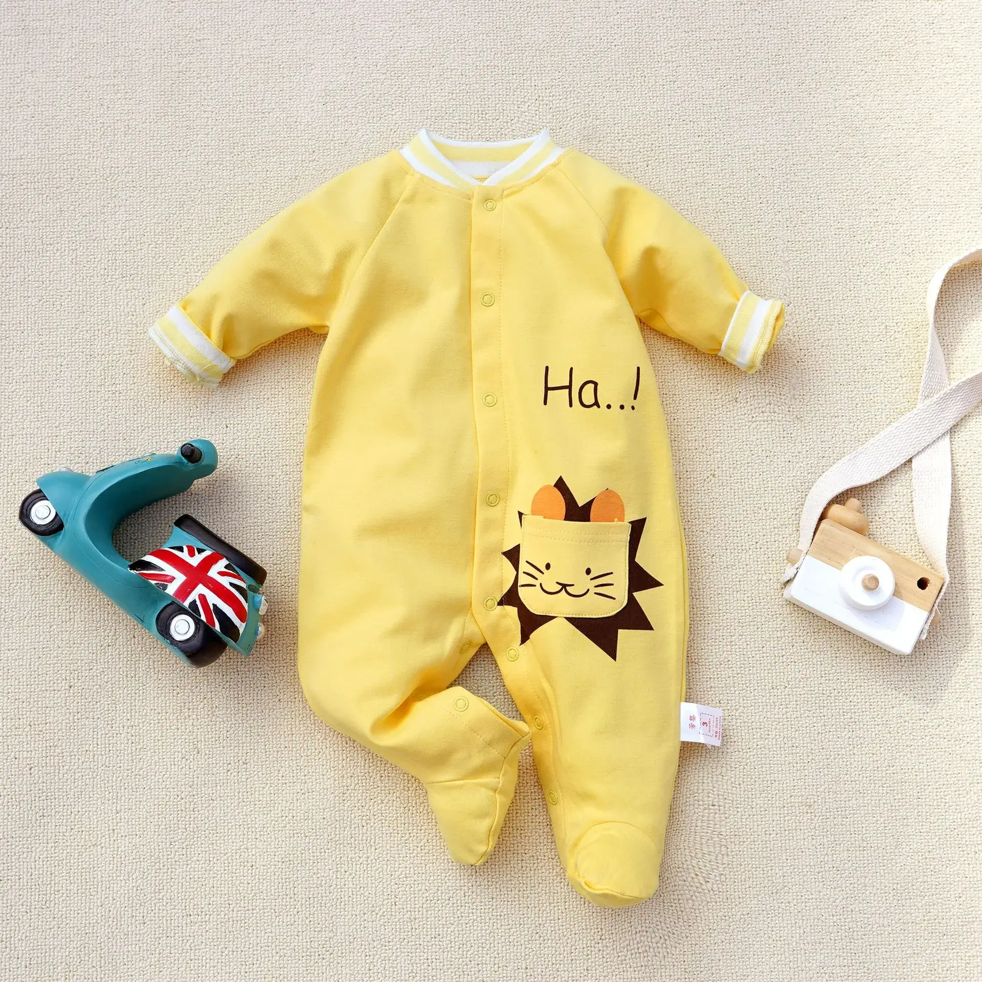 Fangying Baby Footie Suit Cotton 3-12 Months - Image 30