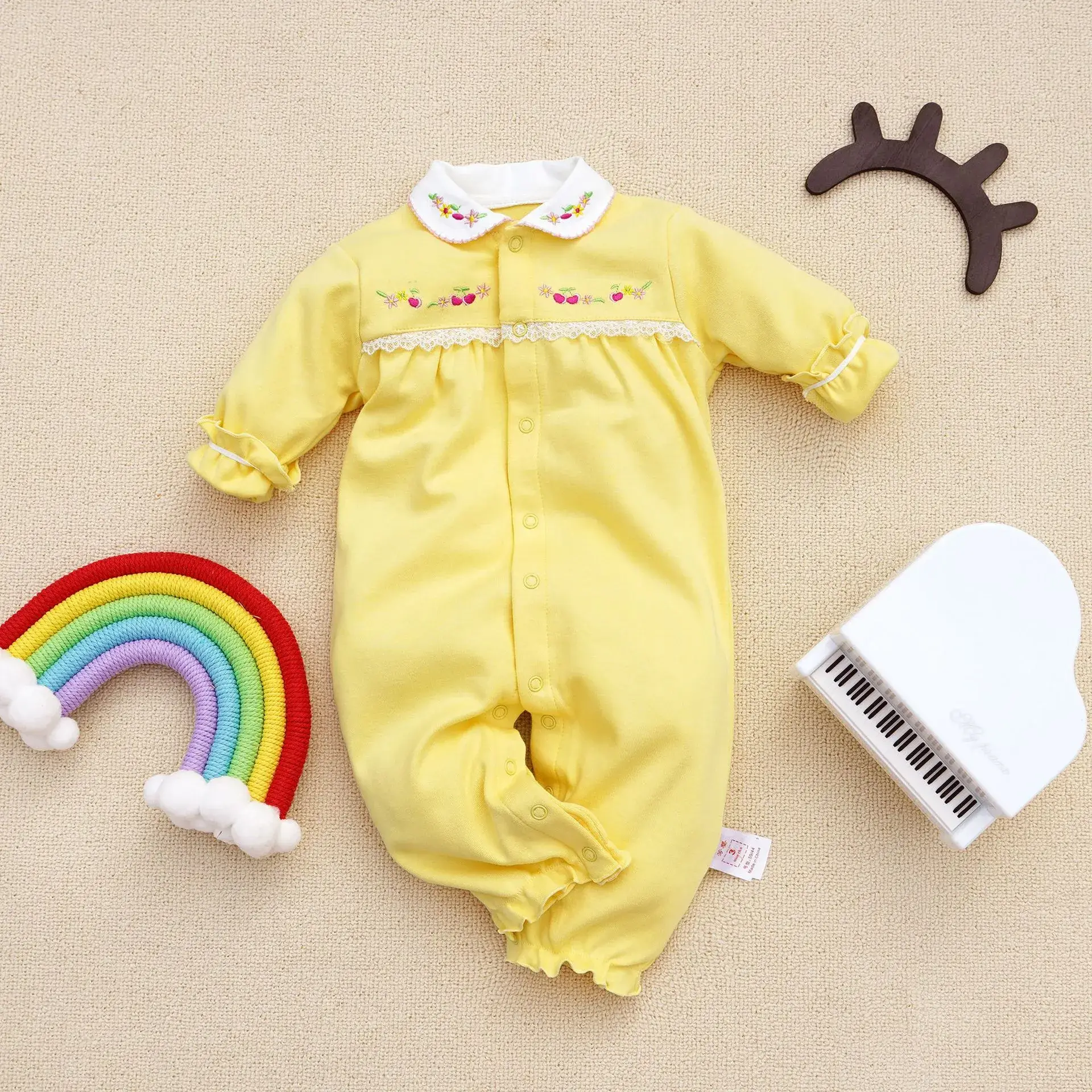 Fangying Baby Footie Suit Cotton 3-12 Months - Image 45