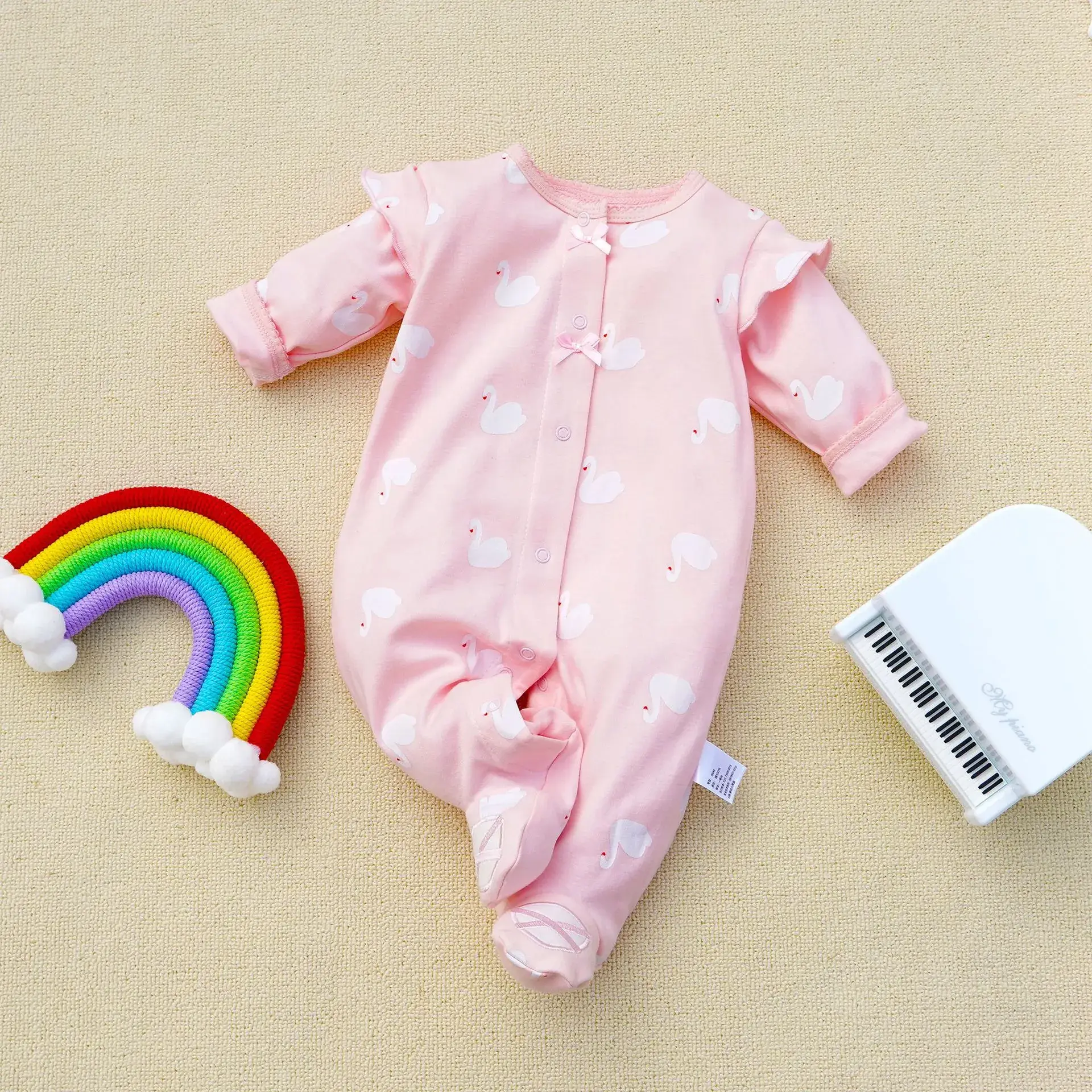 Fangying Baby Footie Suit Cotton 3-12 Months - Image 26