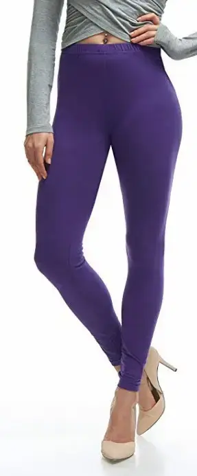 White Slim Fit Leggings Stretch Cropped Women - Image 2