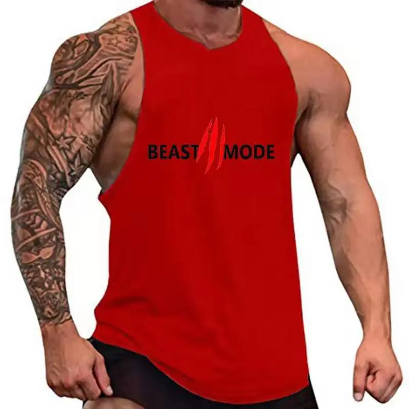 Beast Mode Waistcoat Vest Red for Men - Image 4