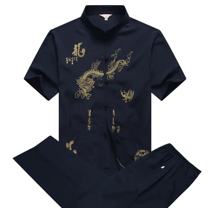 Red Chinese Style Tang Suit for Men - Image 19