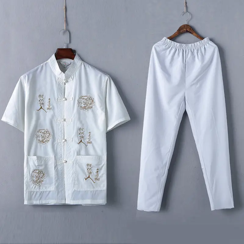 Red Chinese Style Tang Suit for Men - Image 10