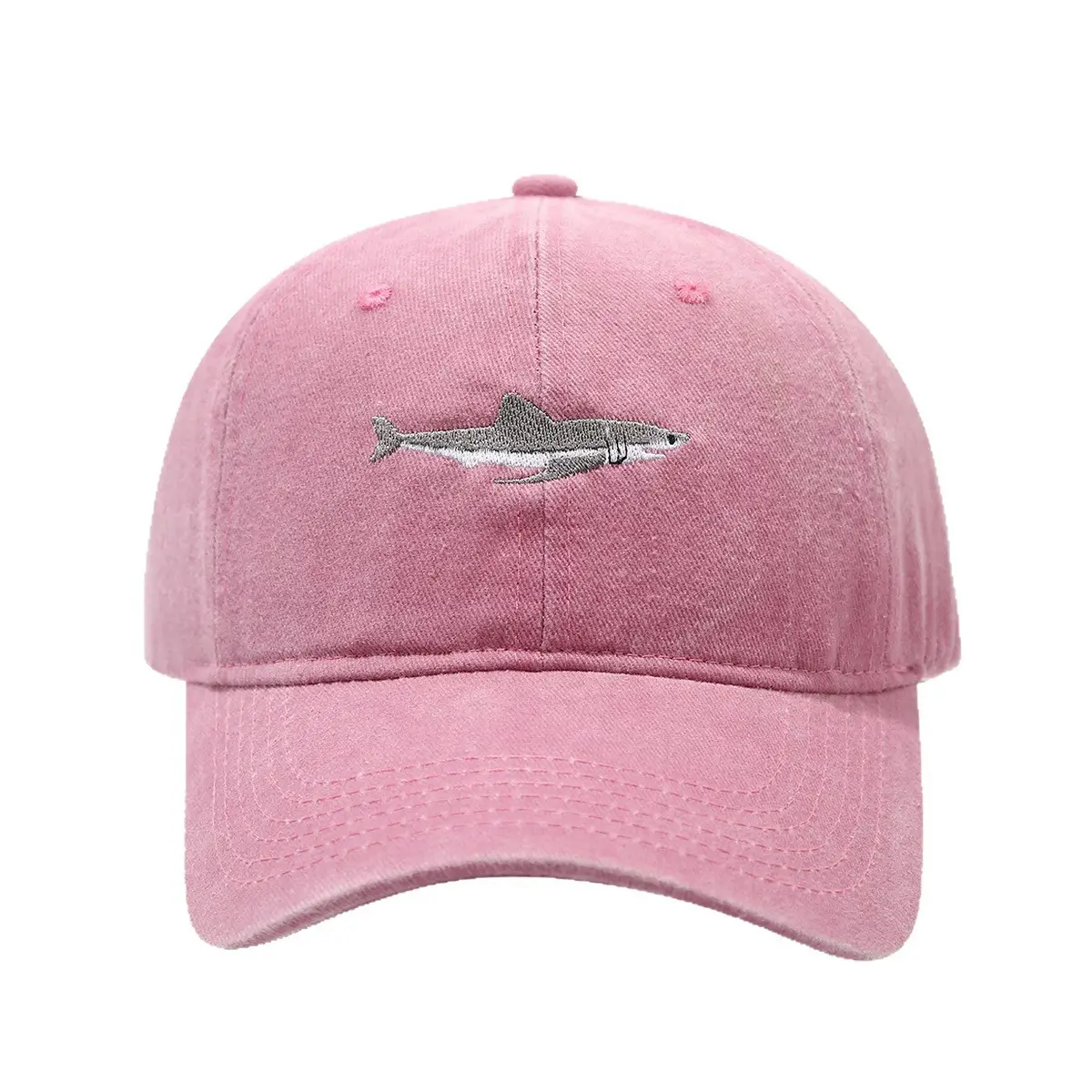 Oxford Cap Shark Embroidered Olive Green - Image 19