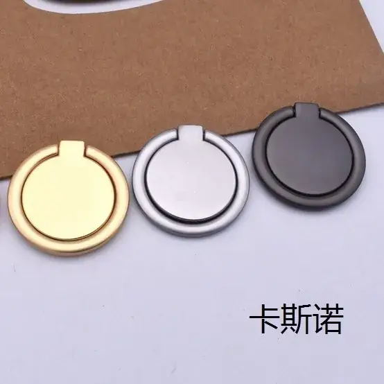 Frosted Mobile Phone Ring Buckle Round Metal Square Pocket Watch Ultra-thin Lightweight Magnetic Circular 360 Rotating Bracket